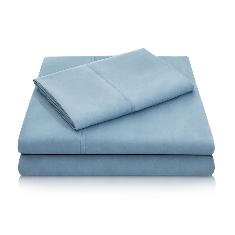 Malouf Brushed Microfiber Queen Sheet Set in Pacific